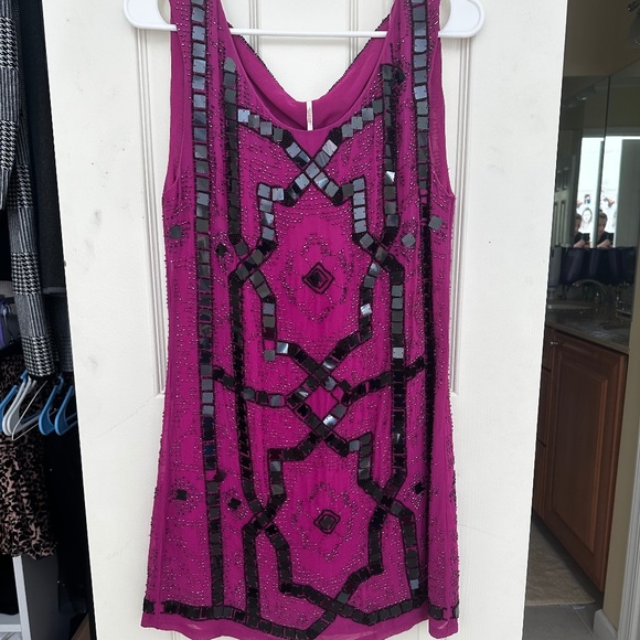 Magenta Sequined Free People Dress - Picture 1 of 3